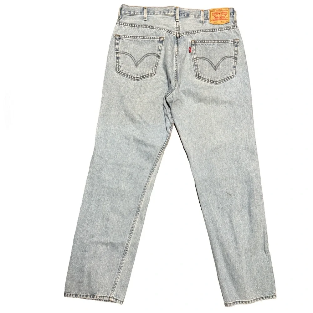 LEVI’S 505 Regular Fit Straight Leg Light Stonewash Blue Jeans Size 38 x 34